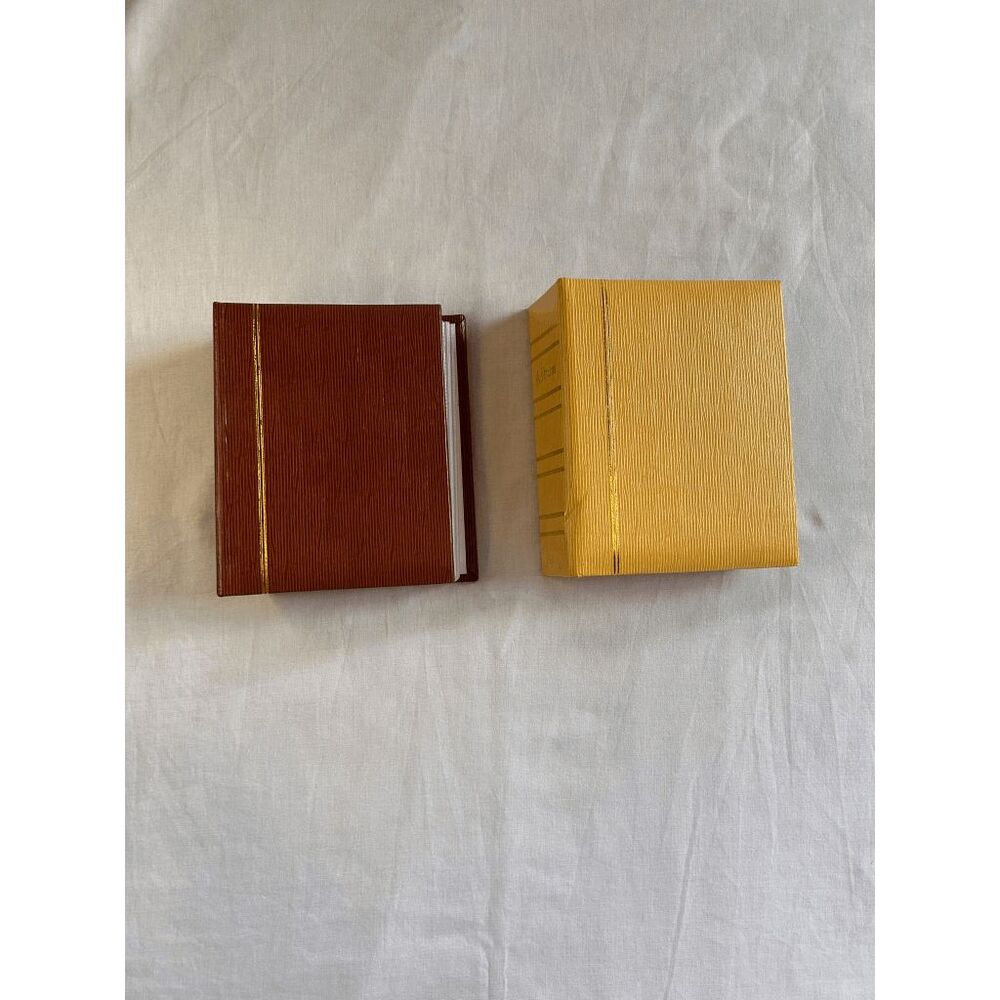 Photo Album Set of Two, Brown & Yellow 4x6 Pictures 100 Pictures Albums